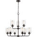 Moven 9 Light 28 inch Rubbed Bronze Chandelier Ceiling Light